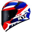 Capacete KYT TT Course Gear Azul e Vermelho Capacete KYT TT Course Gear Azul e Vermelho