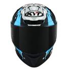 Capacete KYT TT Course Masia Winter Test - Preto/Azul Brilha XL