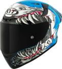 Capacete KYT TT Course Megalodon Cinza e Azul Tamanho:56