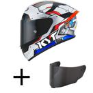 Capacete KYT TT Course Space Monkey Azul Mais Viseira Fumê Capacete KYT TT Course Space Monkey Azul Mais Viseira Fumê