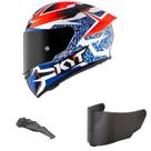 Capacete KYT TT Course Vinales Balance Azul e Laranja Mais Viseira Fumê e Spoiler Fumê Cor:Azul+LaranjaTamanho:60Gêner