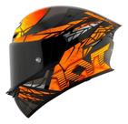 Capacete KYT TT Revo Combustion Preto e Laranja