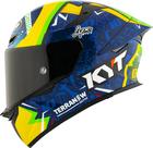 Capacete KYT TT Revo Diogo Moreira 2024 Azul e Amarelo