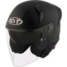 Capacete Kyt Ttr-jet Plain Ice Matt Black Com Oculos Interno