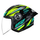 Capacete Ls2 Airflow Ii Draze Of616 Viseira Aberta Verde Preto Amarelo