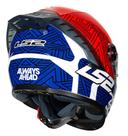 Capacete ls2 classic pro tiempo branco vermelho azul lançamento masculino feminino Capacete ls2 classic pro tiempo branco vermelho azul lançamento masculino feminino