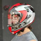 Capacete LS2 FF323 Arrow R Evo Compete Titanium/White/Red