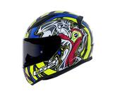 Capacete LS2 FF353 Alex Barros Azul Amarelo Colorido Capacete LS2 FF353 Alex Barros Azul Amarelo Colorido