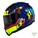 Capacete ls2 ff353 khan ama/az/bco t-62