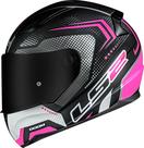 Capacete Ls2 Ff353 Rapid Doom Preto Fosco E Rosa