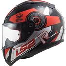 Capacete Ls2 Ff353 Rapid Stratus Preto Com Vermelho E Prata Capacete Ls2 Ff353 Rapid Stratus Preto Com Vermelho E Prata
