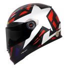 Capacete LS2 FF358 Starwar Preto e Vermelho Brilhante Masculino e Feminino Fechado