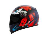Capacete LS2 FF358 Tribal Azul e Laranja