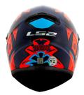 Capacete Ls2 FF358 Tribal Orange Laranja azul