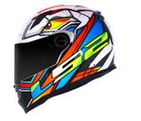 CAPACETE LS2 FF358 XDRON NEON ORANGE LARANJA AZUL Tamanho:60Cor:Laranja