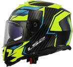 Capacete Ls2 Ff800 Storm Tracker Amarelo Preto Oculos Solar Interno