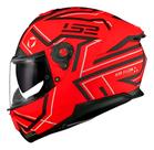 Capacete Ls2 Ff808 Stream 2 Com Oculos Interno Vermelho Preto