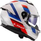Capacete Ls2 Ff808 Stream Ii 2 Vintage Branco Vermelho Azul