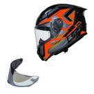 Capacete Ls2 FF810 Vigo Spinn Preto Prata + Viseira Prata