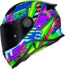 Capacete LS2 FF812 Kid Svent Azul Verde Infantil