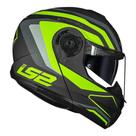 Capacete Ls2 FF908 Strobe II Phantom Titanium/ Amarelo Fluorescente