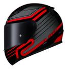 Capacete LS2 Rapid FF353 Circuit Preto Vermelho Brilho