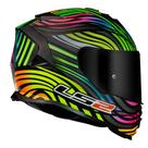 Capacete LS2 Storm FF800 Power Preto e Camaleão Fosco Masculino e Feminino