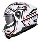 Capacete Ls2 Stream 2 Ff808 Maze Branco Preto Capacete Ls2 Stream 2 Ff808 Maze Branco Preto