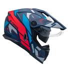 Capacete Masculino Bieffe B-Trail Conquest Azul Fosco Moto