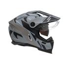 Capacete Masculino Bieffe B-Trail Conquest Cinza Fosco Moto