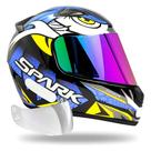 Capacete Masculino Ebf Azul Dragon Mais Viseira Camaleão Cor:AzulTamanho:56