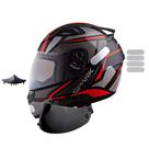 Capacete Masculino Ebf Spider Vermelho Mais Viseira Cristal 2.2mm
