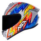 Capacete Masculino Fechado Asx Draken Thunder Prata Moto Capacete Masculino Fechado Asx Draken Thunder Prata Moto