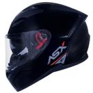 Capacete Masculino Feminino Asx City SV Preto Brilho Oculos