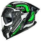 Capacete Masculino Moto Norisk Strada 2 Fusion Verde Oculos
