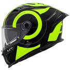 Capacete Masculino MT Braker SV Inox Branco Oculos Moto