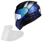 Capacete Masculino Norisk Razor Full Azul Viseira Azul Light