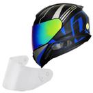 Capacete Masculino Norisk Razor Full Azul Viseira Camaleão