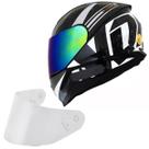 Capacete Masculino Norisk Razor Full Branco Viseira Camaleão