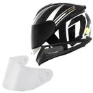 Capacete Masculino Norisk Razor Full Branco Viseira Fume