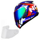 Capacete Masculino Norisk Razor Sharp Azul Viseira Camaleão
