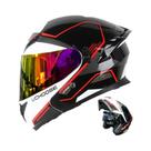 Capacete Modular Unissex De Lente Dupla Para Motocicleta, Lentes Aurora, Ciclismo Ao Ar Livre,