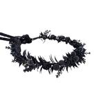 Capacete MOSTORY Black Gothic Fairy Flower Crown Elf Capacete MOSTORY Black Gothic Fairy Flower Crown Elf