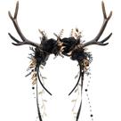 Capacete MOSTORY Dark Floral Reindeer Antlers para gótico