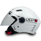 Capacete Moto Aberto X Open Classico Viseira Cristal Branco Inmetro Tamanho 56 - FW3