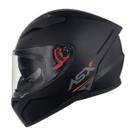 Capacete Moto Asx City Solid Sv Visor Solar Preto Fosco