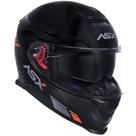 Capacete Moto Asx Eagle Sv Solid Preto Fosco C/ Óculos Solar