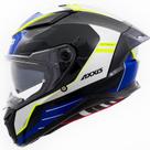 Capacete Moto Axxis Panther Prestige Azul Oculos Spoiler