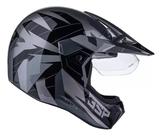 Capacete Moto Bieffe 3 Sport Hills Grafite Preto Tamanho 58