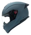 Capacete Moto Bieffe B12 Classic Cinza Dark Preto Fosco B12